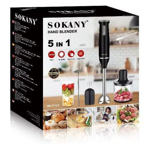 Licuadora Inmersion Mano Batidora 5 En 1